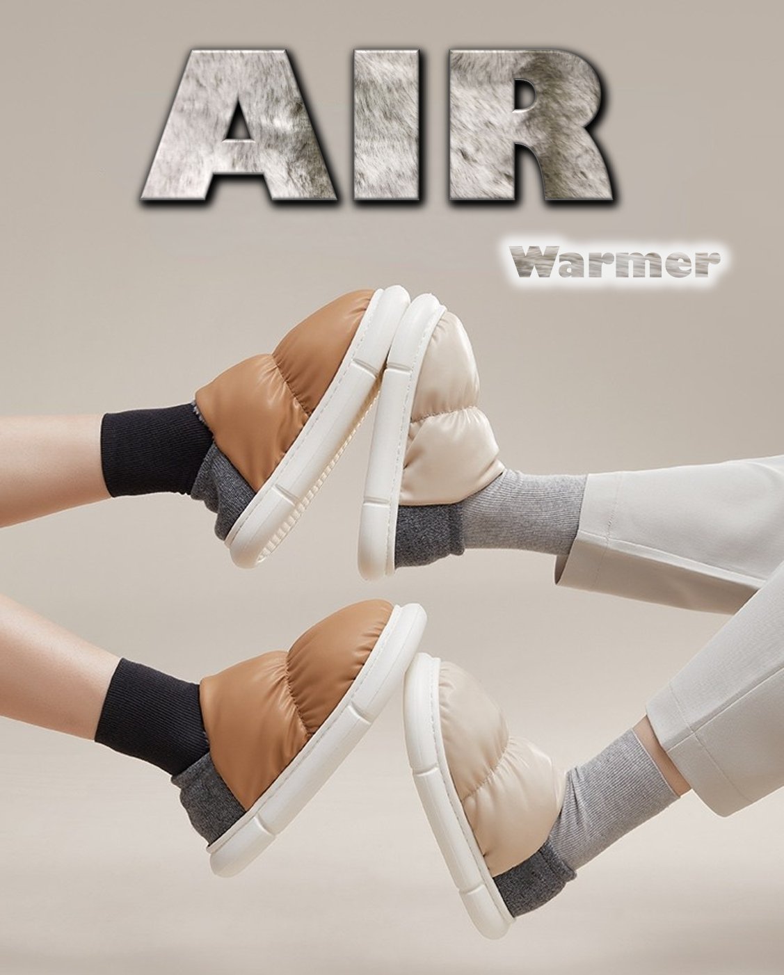【AIR Warmer】冬にぴったり！ふわふわ暖かスリッパでお家時間がほっこり♪ - CALAFO